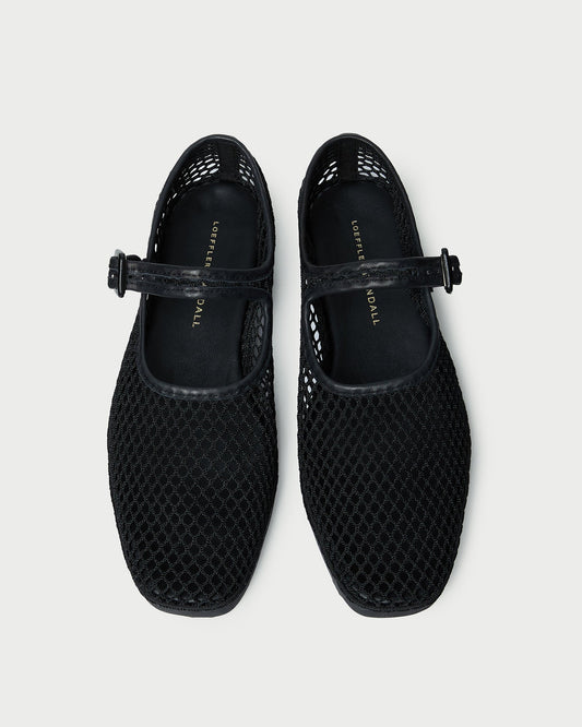 Loeffler Randall Rita Black Netted Mary Jane