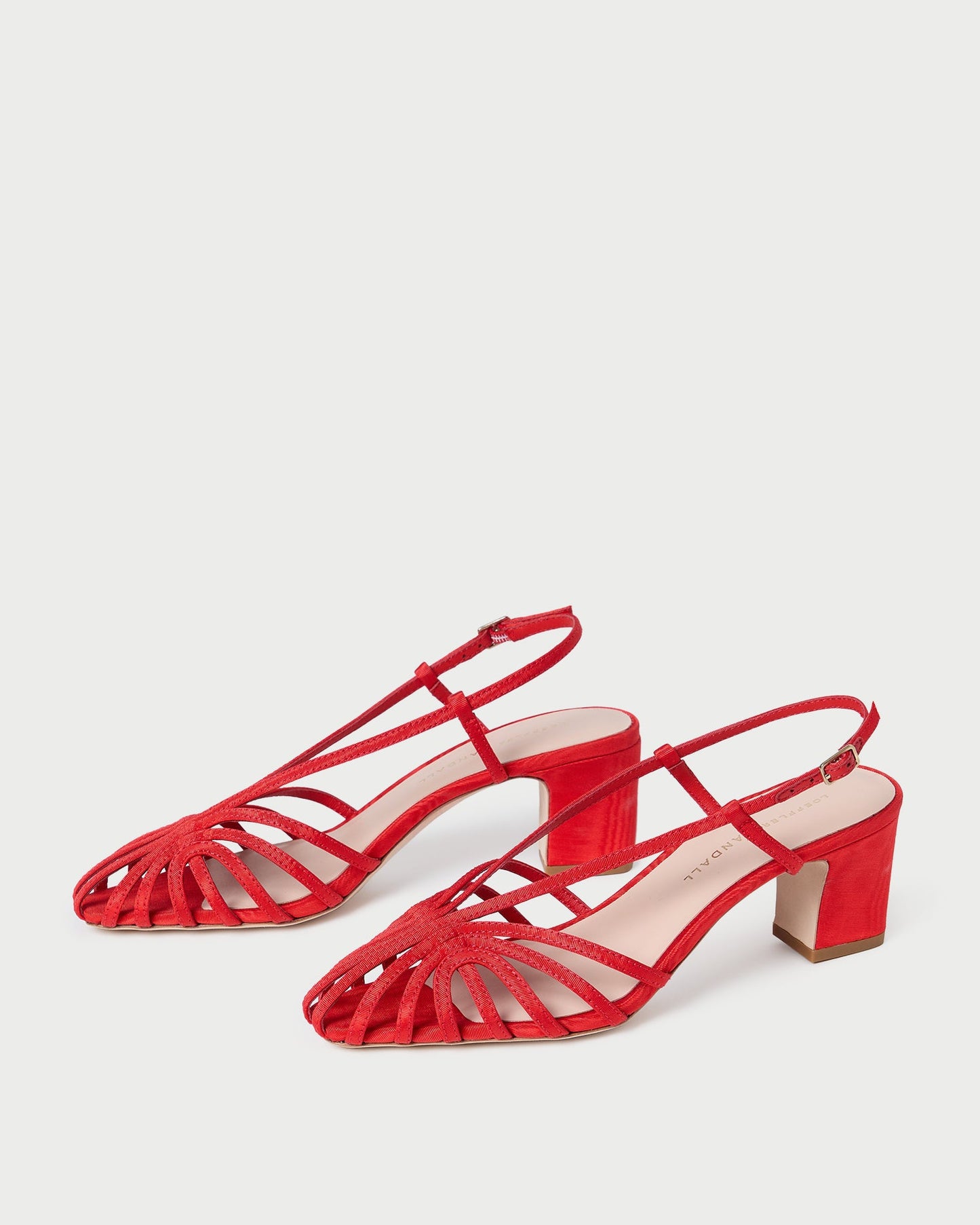 Loeffler Randall Priscilla Red Moiré Heeled Sandal