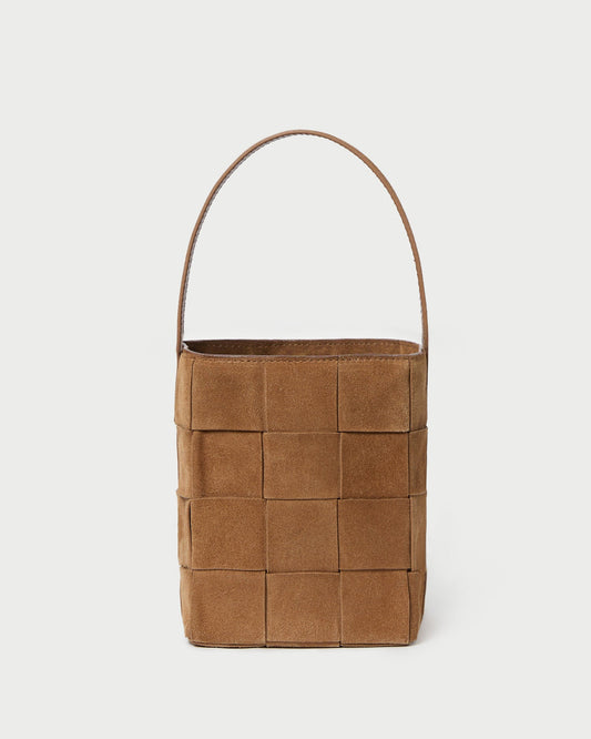 Loeffler Randall Laith Toffee Suede Bucket Bag