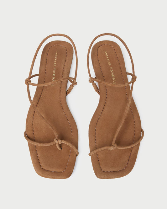 Loeffler Randall Eleanor Cacao Suede Strappy Sandal