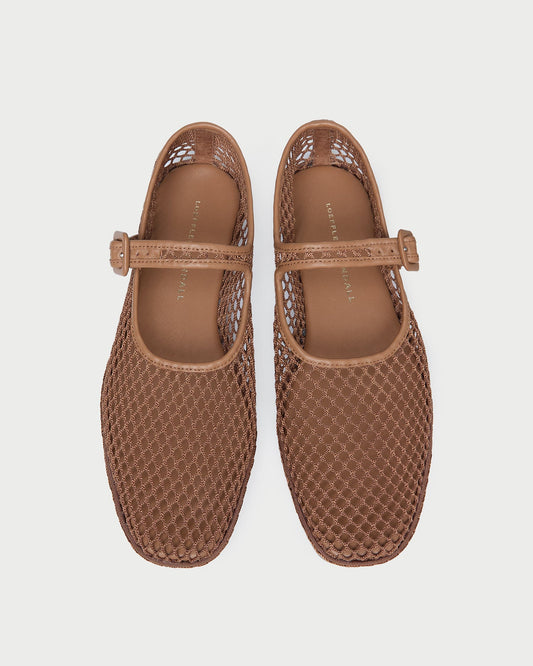 Loeffler Randall Rita Brown Netted Mary Jane