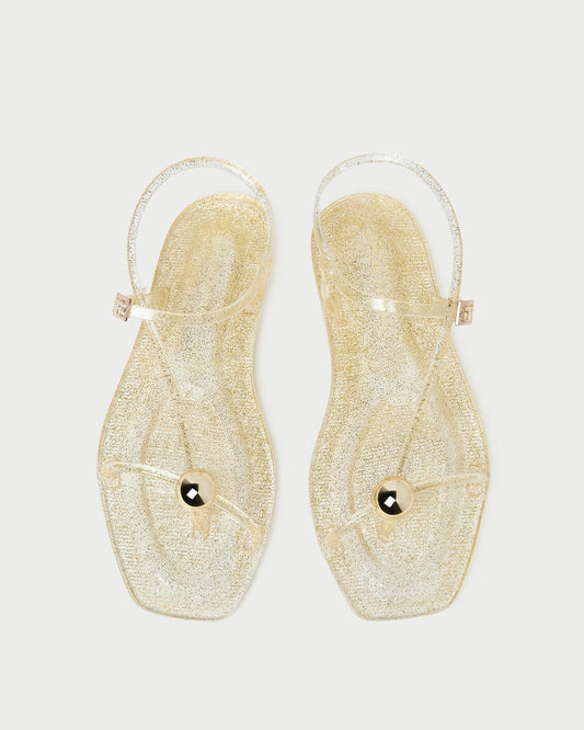 Loeffler Randall Dana Champagne Strappy Jelly Sandal