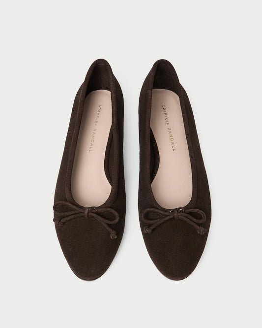 Loeffler Randall Noelle Brown Suede Ballet Flat