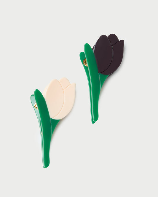 Loeffler Randall Juniper Maroon/Butter Tulip Clip Set