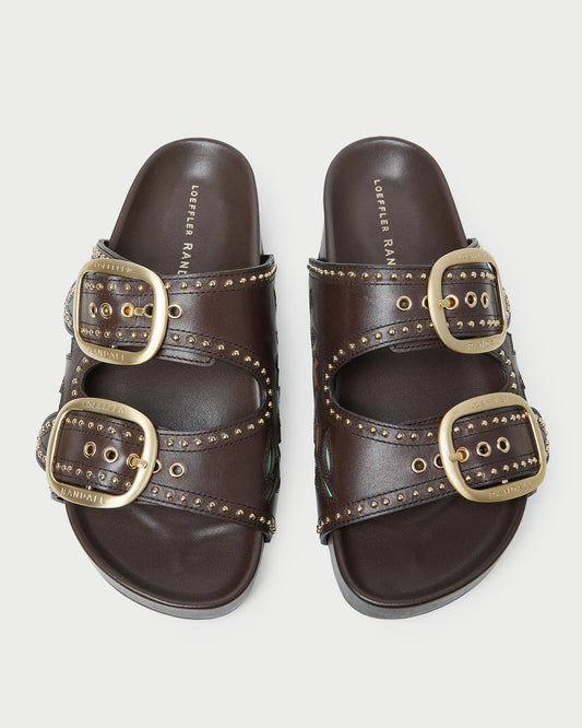 Loeffler Randall Eve Brown Tulip Two-Band Sandal