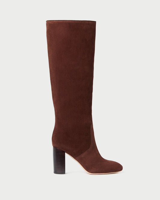 Loeffler Randall Goldy Espresso Suede Tall Boot