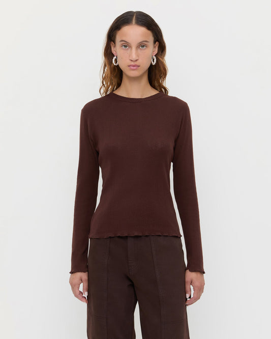 Loeffler Randall Lolo Pointelle Long-Sleeve Tee