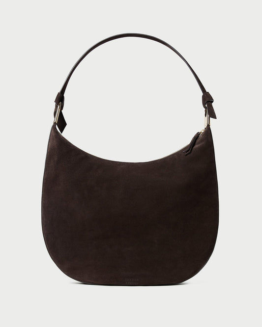 Loeffler Randall Morgan Brown Suede Shoulder Bag