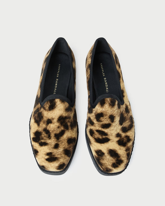 Loeffler Randall Mattie Leopard Velvet Slip-On Sneaker