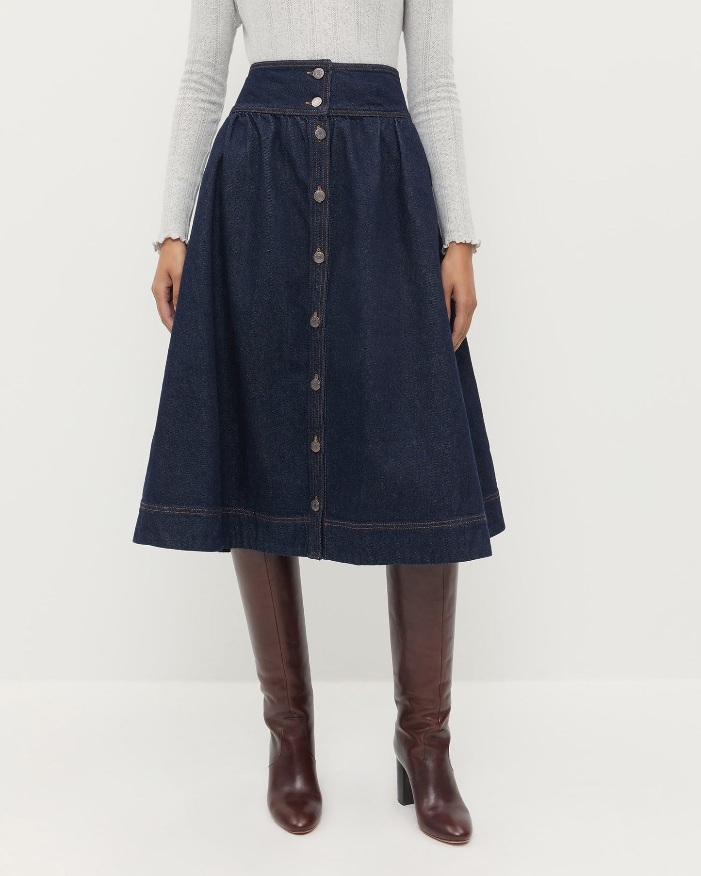 Loeffler Randall Ruthie Denim Skirt