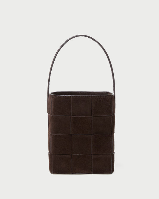 Loeffler Randall Laith Brown Suede Bucket Bag