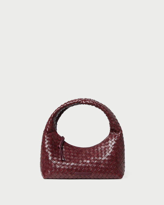 Loeffler Randall Mercer Maroon Woven Shoulder Bag