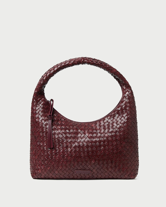 Loeffler Randall Willow Maroon Woven Hobo Bag