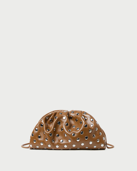 Loeffler Randall Bailey Safari/Silver Leather Dome Clutch