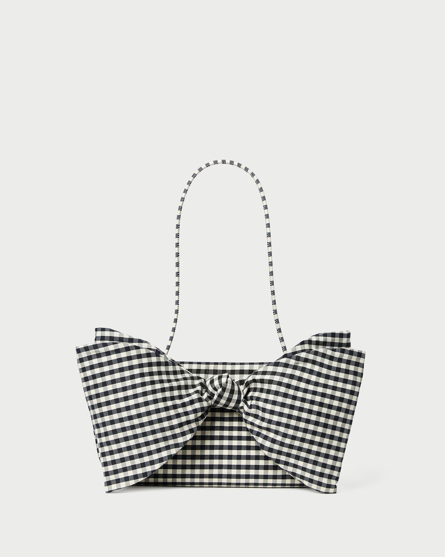 Loeffler Randall Valerie Black/White Gingham Bow Bag