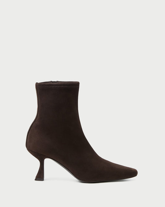 Loeffler Randall Thandy Brown Suede Curved Heel Bootie