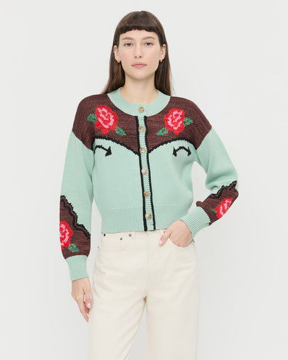 Loeffler Randall Linda Intarsia Cardigan