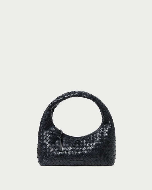 Loeffler Randall Mercer Black Woven Shoulder Bag