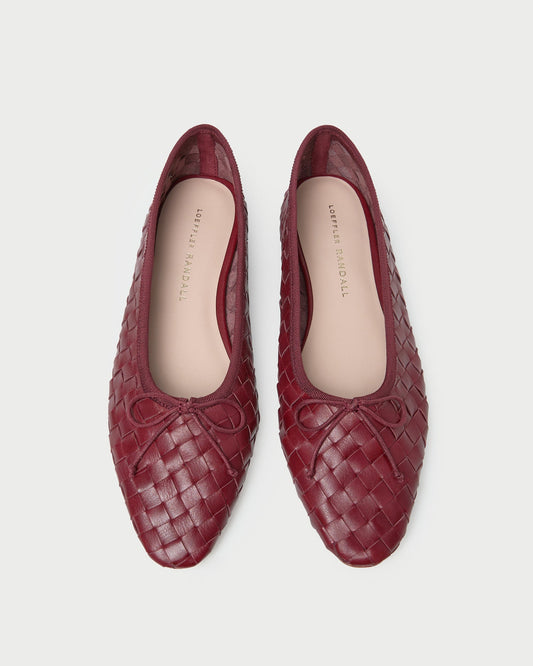 Loeffler Randall Landry Wine Woven Ballet Flat