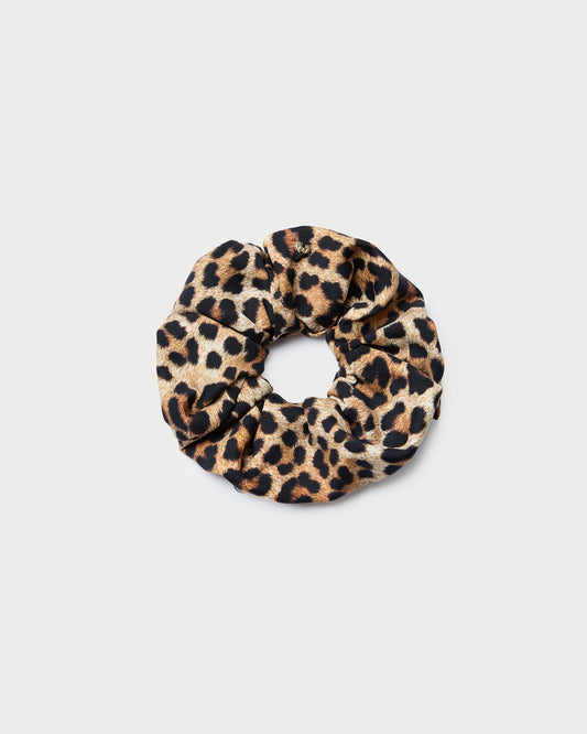 Loeffler Randall Astrid Leopard Jersey Scrunchie