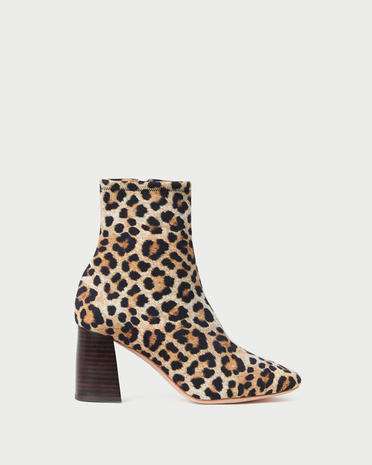 Loeffler Randall Elise Leopard Jersey Ankle Boot
