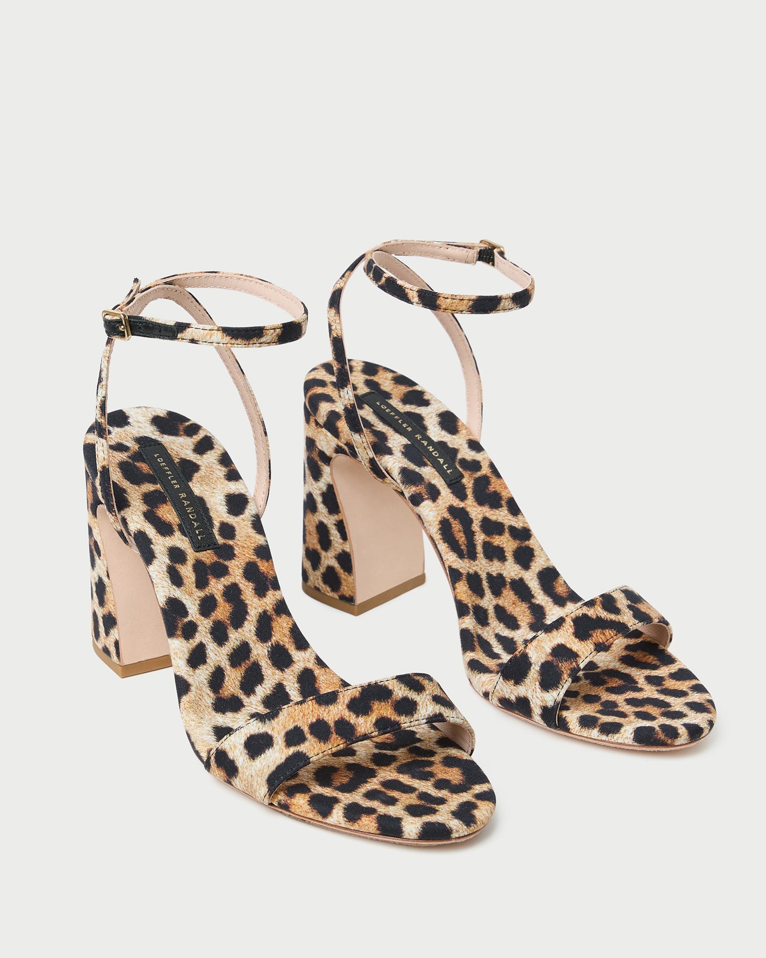 Loeffler Randall Malia Leopard Curved-Heel Sandal
